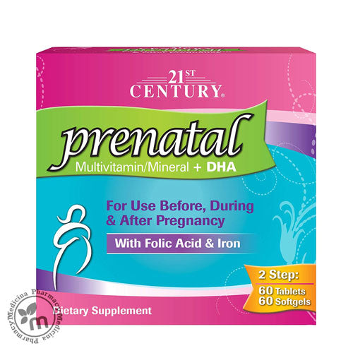 21st Century Prenatal Multivitamin Plus DHA For Pregnant health 120s